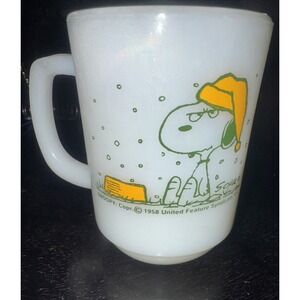 Vintage 1958 Snoopy Coffee Mug I Hate It When It Snows On My French Toast
